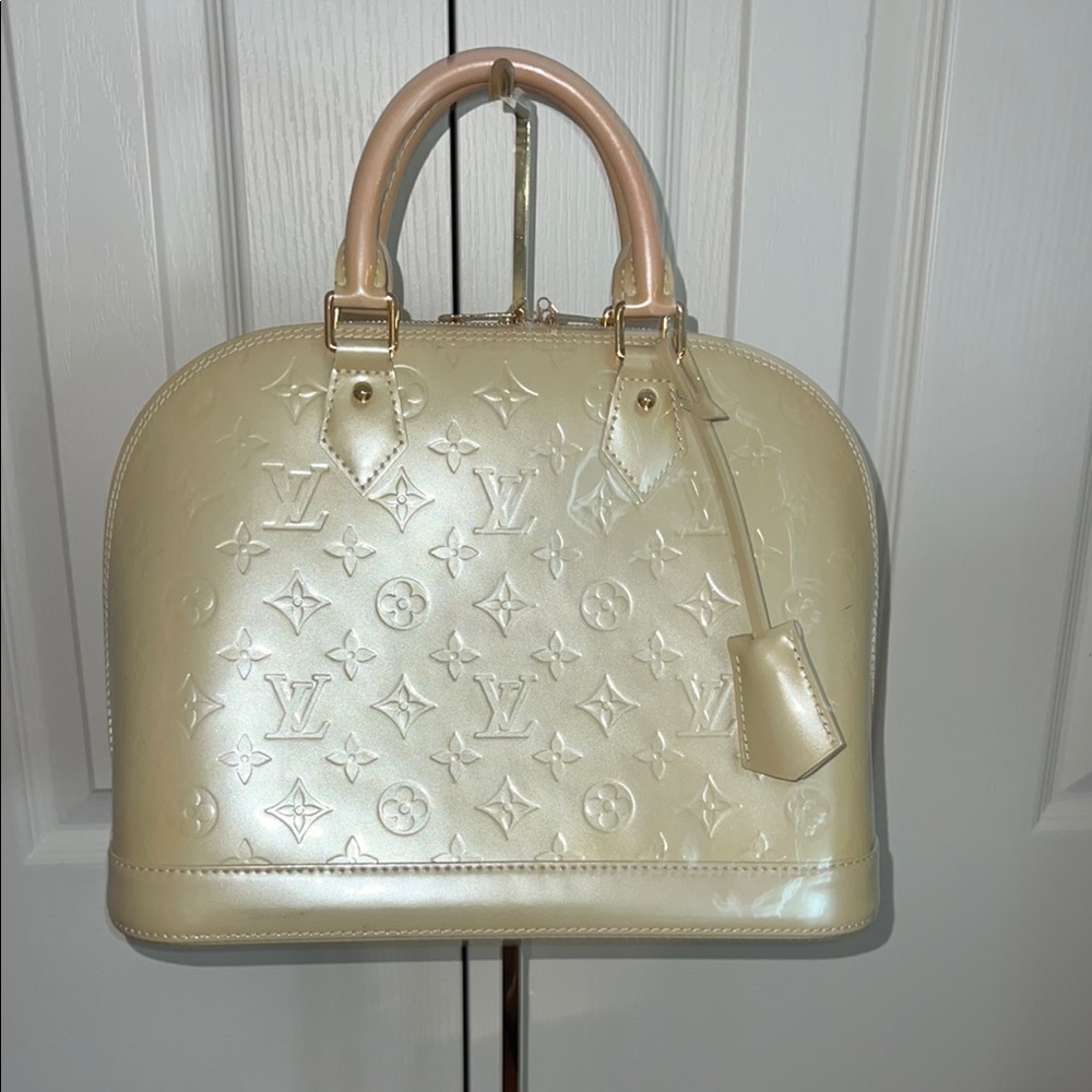 Louis Vuitton ALMA Yellow Cream Handbag